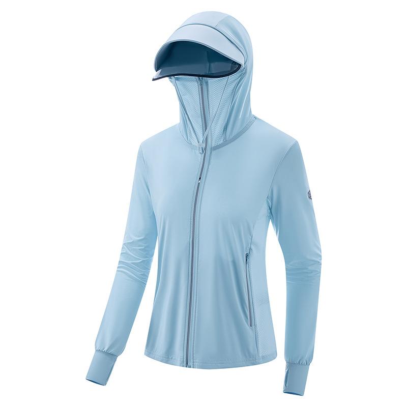 Skin clothing Outdoor fishing sunscreen clothing Summer new upf50 UV protection jacket Ice silk sunscreen clothing