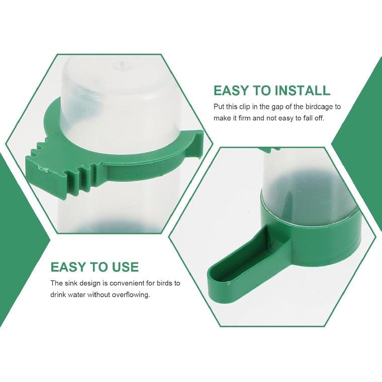 10pcs Automatic Drinking Bowls Water Feeders for Pigeons and Parrots Design for Birds Convenient Home Decor Water Dispenser