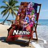Custom Name Personalized Five Nights at Freddy's Print Beach Towel, for Trip Camping Beach Party Home Decor, Birthday Gift for Family & Friends