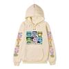 Hunter X Hunter Six Characters Grid Hoodie Color Japanese Sleeve Print Anime Casual Hooded Sweatshirt Pullover