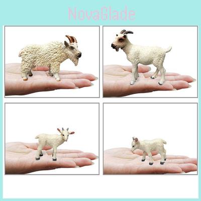 PVC Boerderijdier Model Set voor Kinderen Met Statische Geitenfiguren voor Spel en Onderwijs
