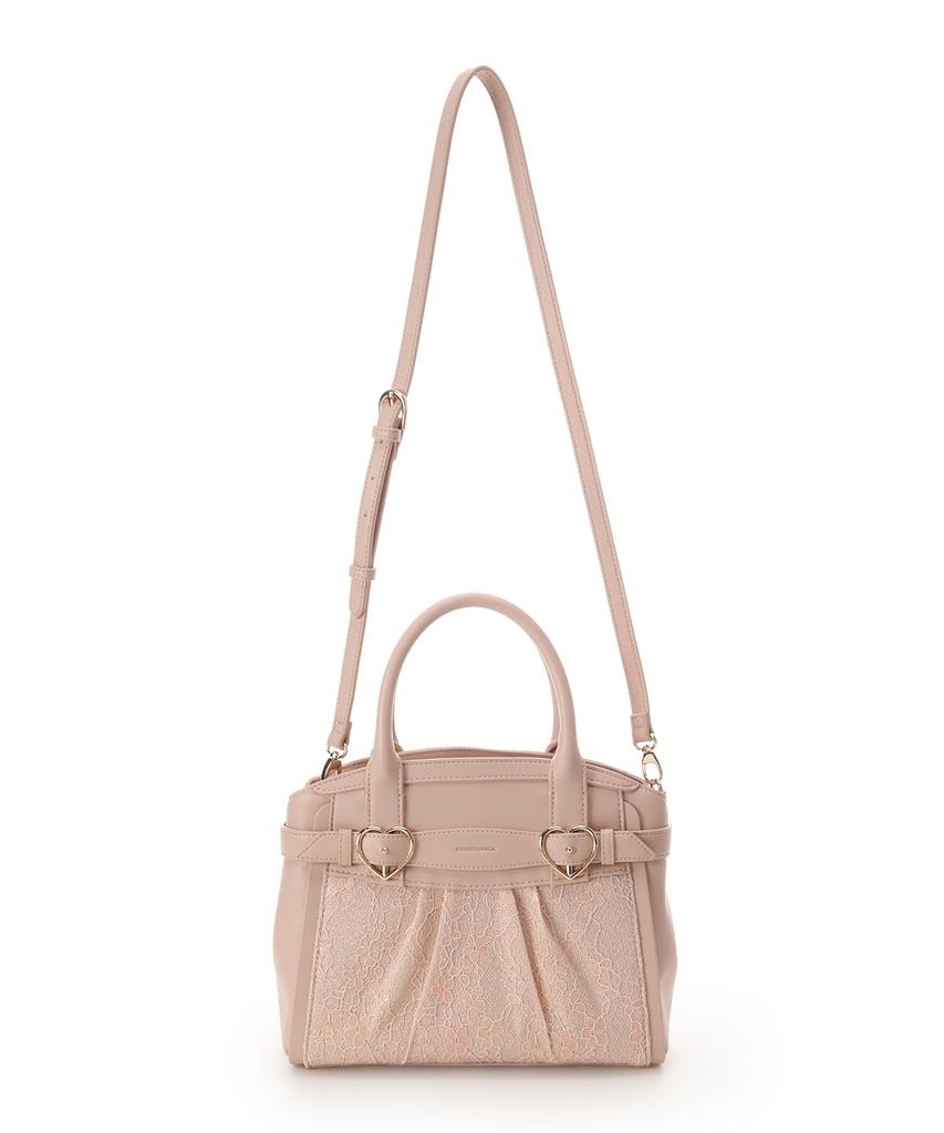 Lace Heart Belt Handbag