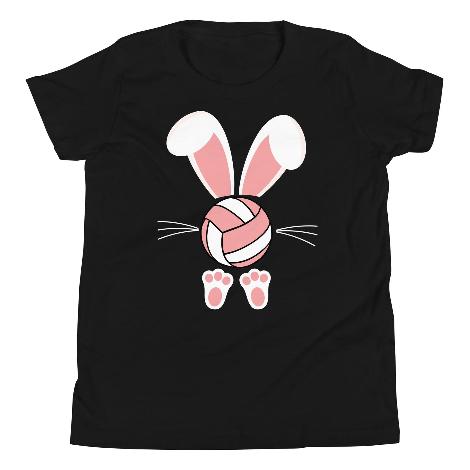 Volleyball Lover Easter Bunny Ears Feet Kids Toddler Youth Short Sleeve T-Shirt 100