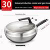30cm Stainless Steel Wok with Large View Window