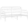 Lit Aday vidaXL Blanc 107x203 cm Acier 42002648