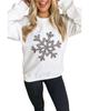 Azura Exchange Leopard Snowflake Pullover Sweatshirt
