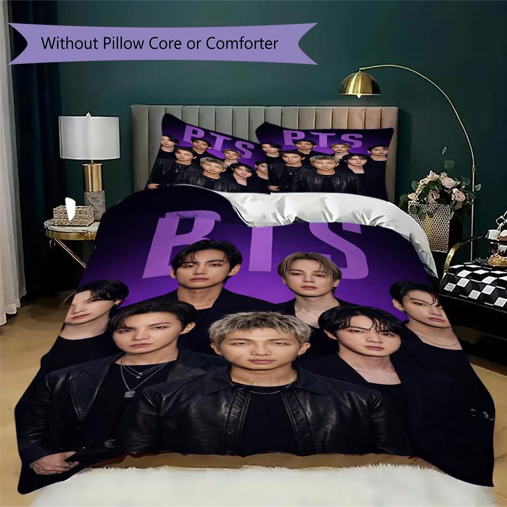 Men Colorful Pajamas Threepiece Set Without Core 1 Duvet Cover 2 Pillowcase Without Core Bedding Set Soft And Comfortable