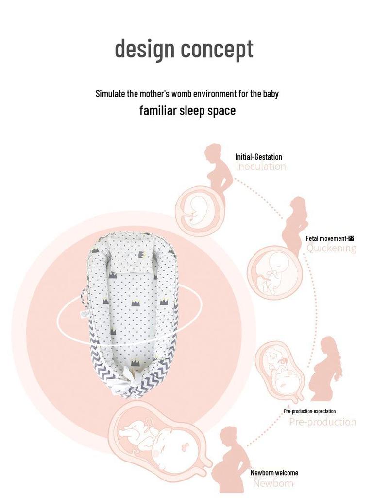 Foldable Cross-Border Bionic Baby Crib Nest for Newborns