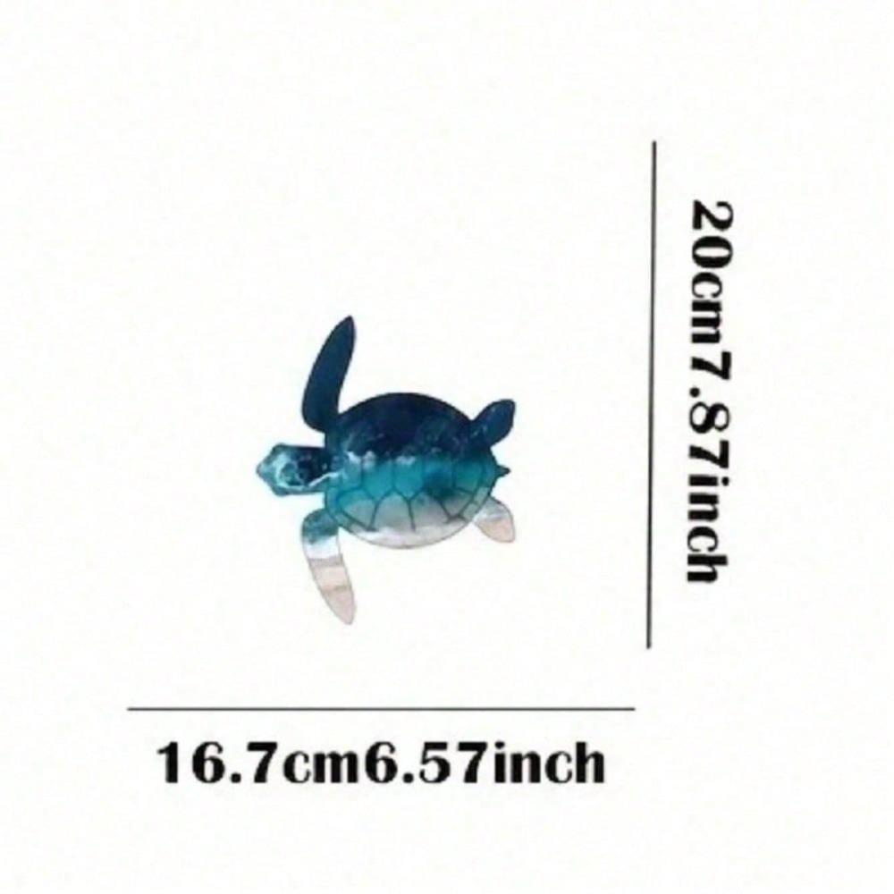 

Handmade Metal Sea Turtle Wall Art for Ocean Lovers Coastal Decor Nautical Marine Animal Sculpture For Living Room Beach House Bathroom TY36151-0 різнокольоровий