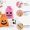 1/5Pcs Halloween Drawstring Treat Bags Pumpkin Ghost Print Portable Candy Storage Pouches for Holiday Party Gift Giving