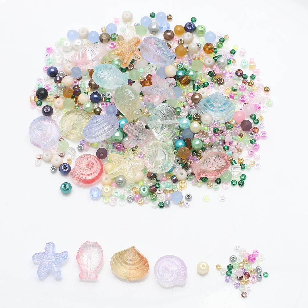 

45g Mixed Pattern Loose Beads Glass Handmade Material NEW DIY Beading Accessories Making Jewelry разноцветный