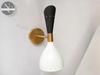 Brass Diabolo Wall Sconce Pair: Mid-Century Italian Light Fixture
