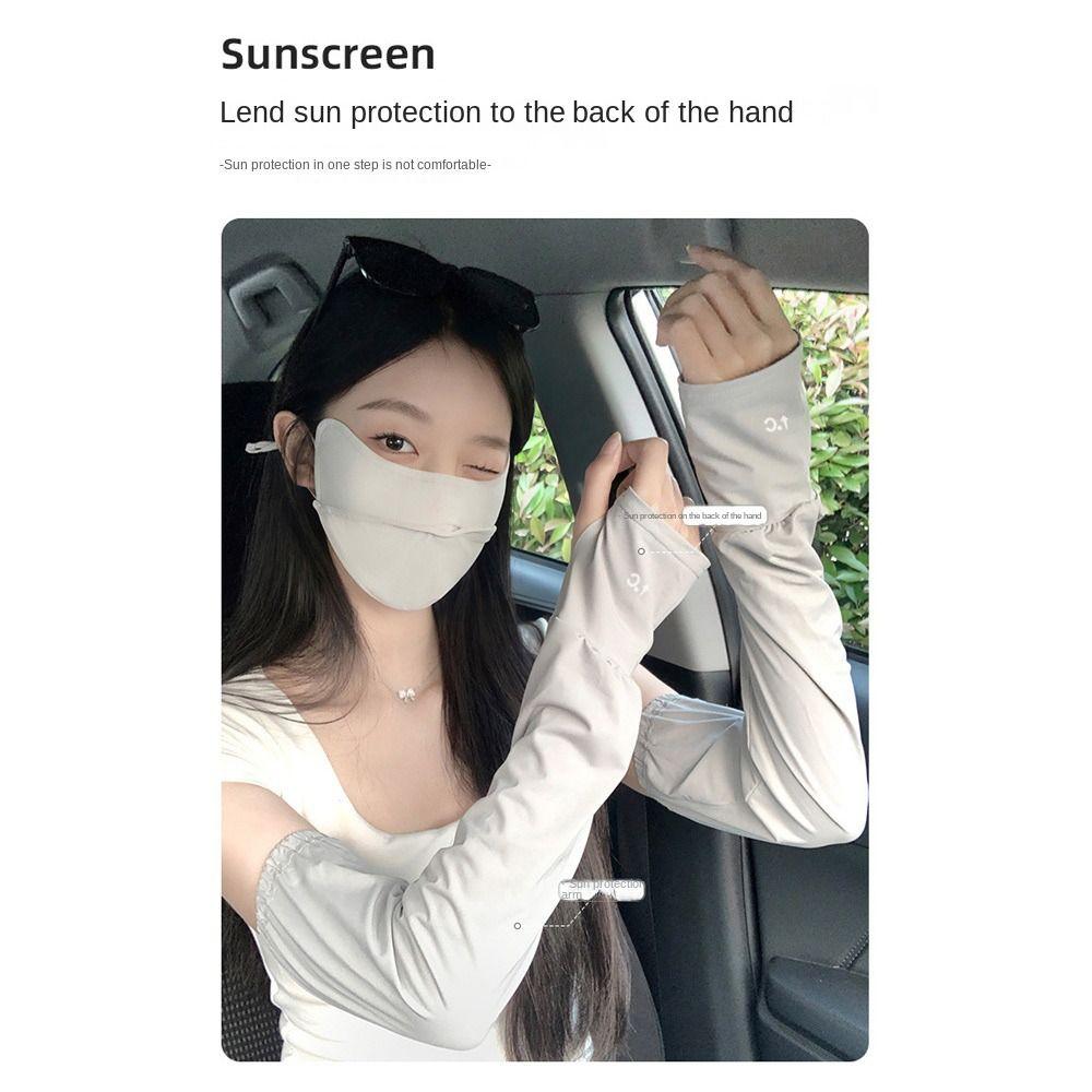 UPF 50+ Sun Arm Sleeves Breathable Arm Covers Summer Ice Silk Arm Sleeves  Outdoor