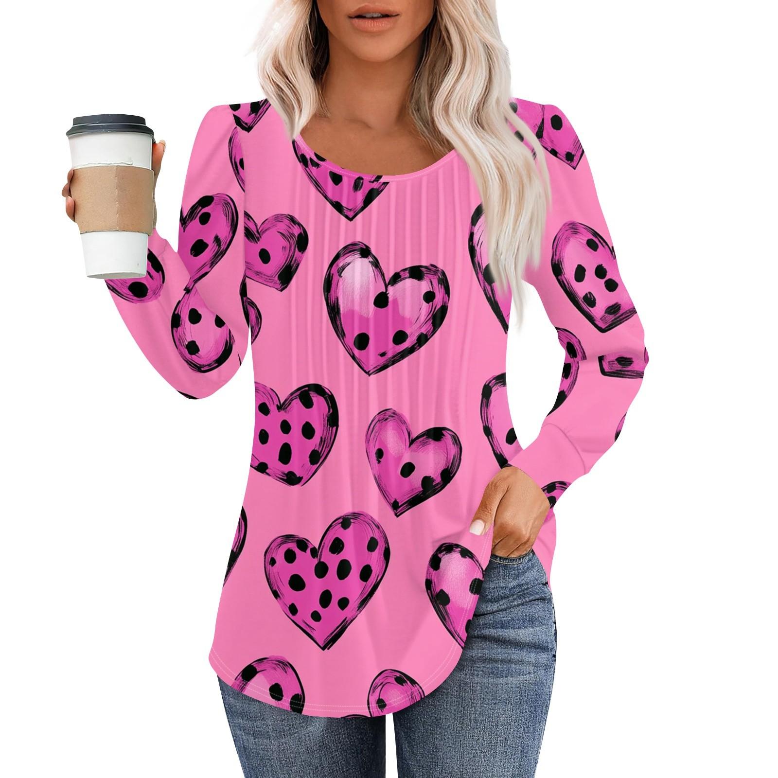 

Рубашки с длинным рукавом для женщин, топы, нарядные повседневные блузки, плиссированные топы-туники с круглым вырезом S