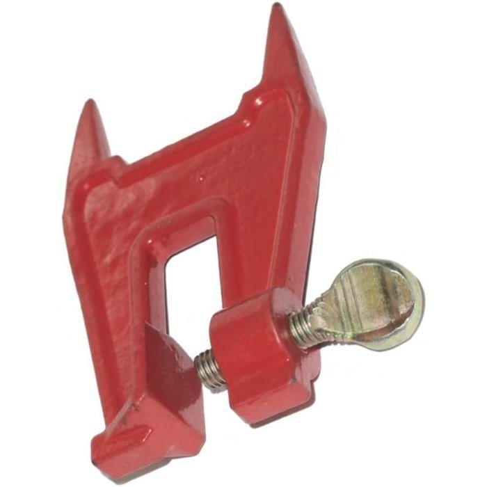 Étau d'affûtage pour chaîne de tronçonneuse AIMOONSA - métal rouge, portable, fixation sur barre
