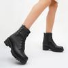 Women's Style Genuine Leather Black Daily Boots
