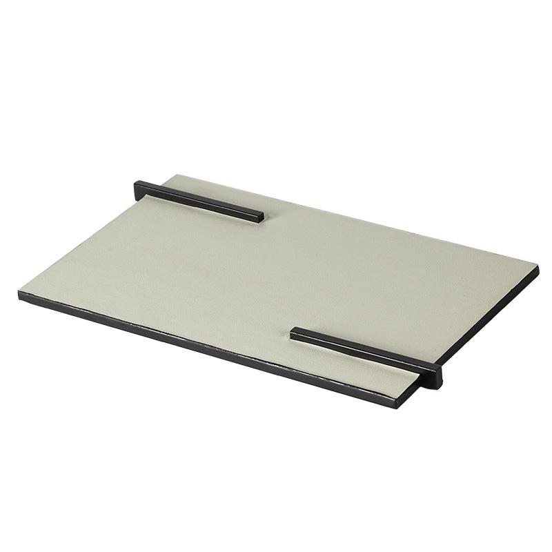 

Минималистский скандинавский неровный поддон Модель комнаты Креативные абстрактные орнаменты Дизайнерская мягкая кожа и комбинация металла