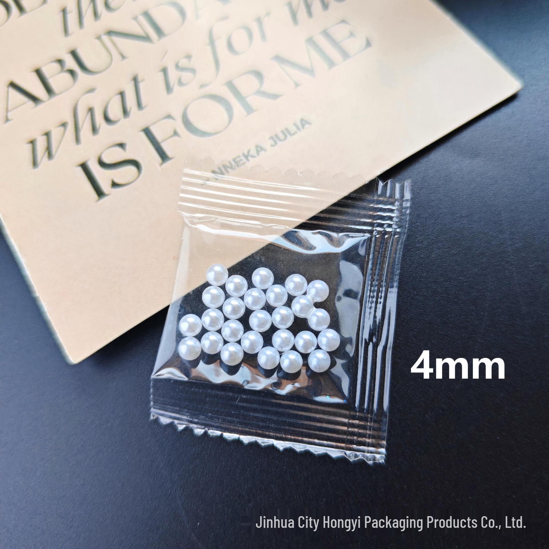 Off-White High-Gloss Imitation Pearl Beads (3-5mm) for DIY Clothing Decoration 1g/bag