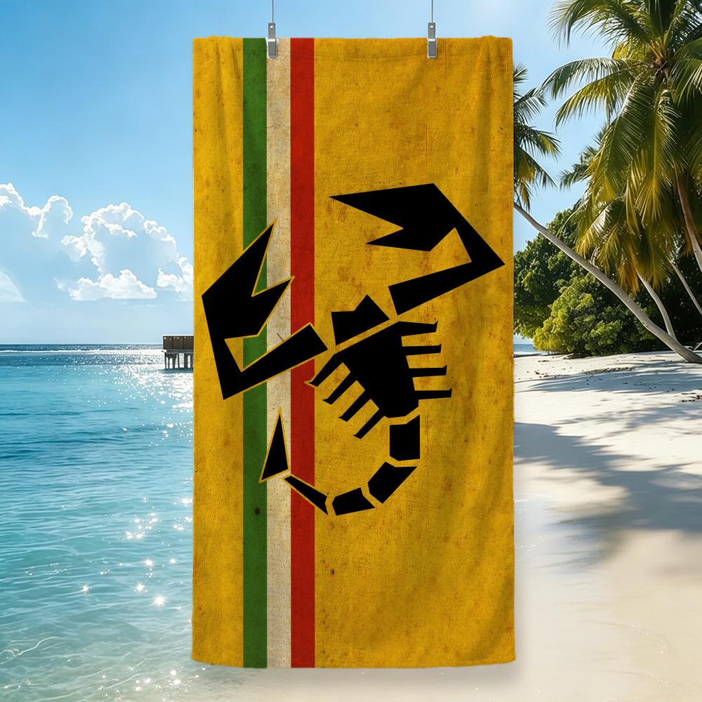 Marke Abarth Handtuch Mikrofaser Strandtuch, schnelltrocknend, sandfrei, ultrafeine Faser, super weich.