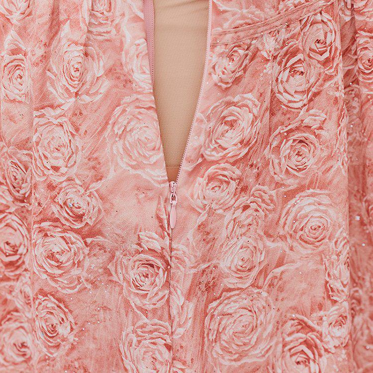 Exquisite Floral Slimming Dress - 2026 Spring New Arrival, Elegant and Tummy-Concealing