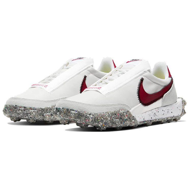 Nike Waffle Racer Crater Summit White Team Red Women's CT1983-103