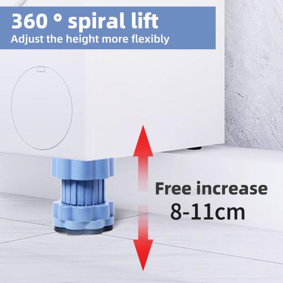 4/8Pcs Washing Machine Universal Heightening Pads Washer Dryer Leveling Stand Easy To Install Noise Reduction Anti-Vibration Riser Pads