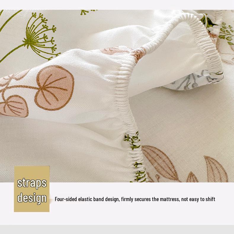 100% Cotton Fitted Sheet: Soft, Printed, Moisture-Wicking, Sweat-Absorbing, Anti-Static Mattress Protector