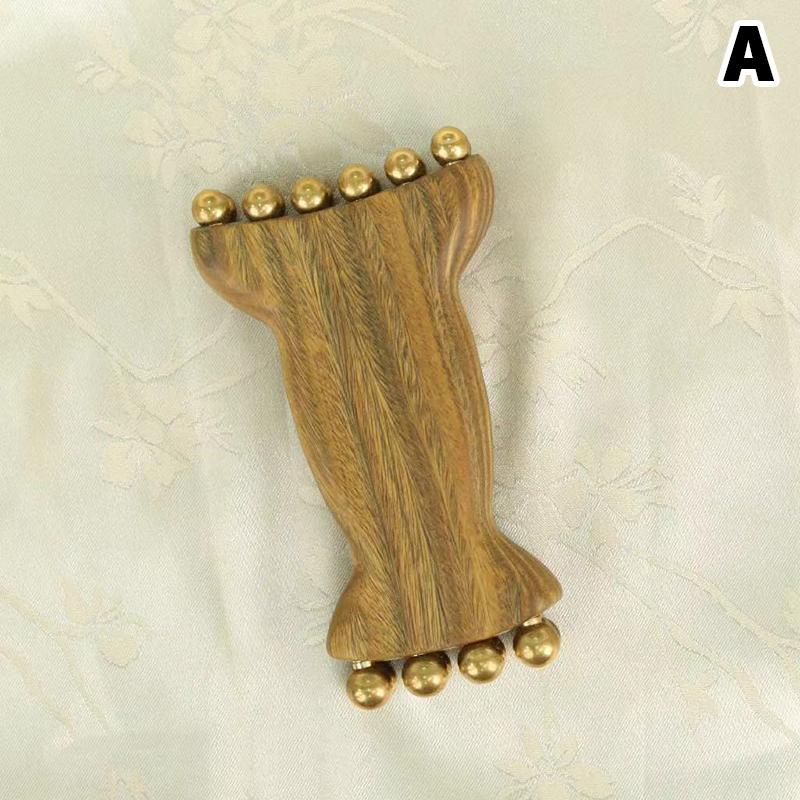 Brass Gold Bead Facial Fascia Lifting Tool Cheek Beauty Massage Gua Sha Lymphatic Drainage Massager Trigger Point Relaxation