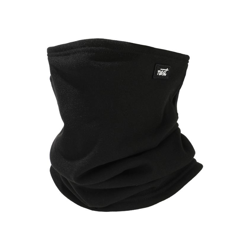 

Autumn and winter velvet warm scarf hanging ear mask two-in-one outdoor riding thickened cold-proof neck cover men чёрный