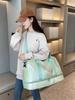 Large Capacity Colorful Shiny Fitness Travel Bag with Wet/Dry Separation - Versatile Crossbody Shoulder Bag