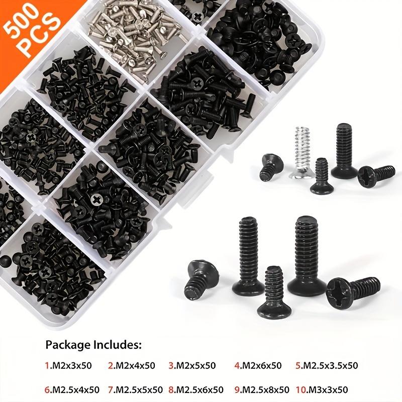 111pcs/box Computer Small Mini Screw Set M1 M1.1 M1 Carbon Steel Computer Notebook Laptop Screws Kit