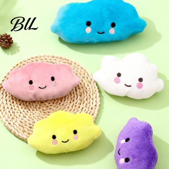 Pet Boredom Relief Toy Plush Cloud Dog Squeaky Cute Chew Soft Puppy Teething for Dogs Solo Entertainment Interactive Play Fun