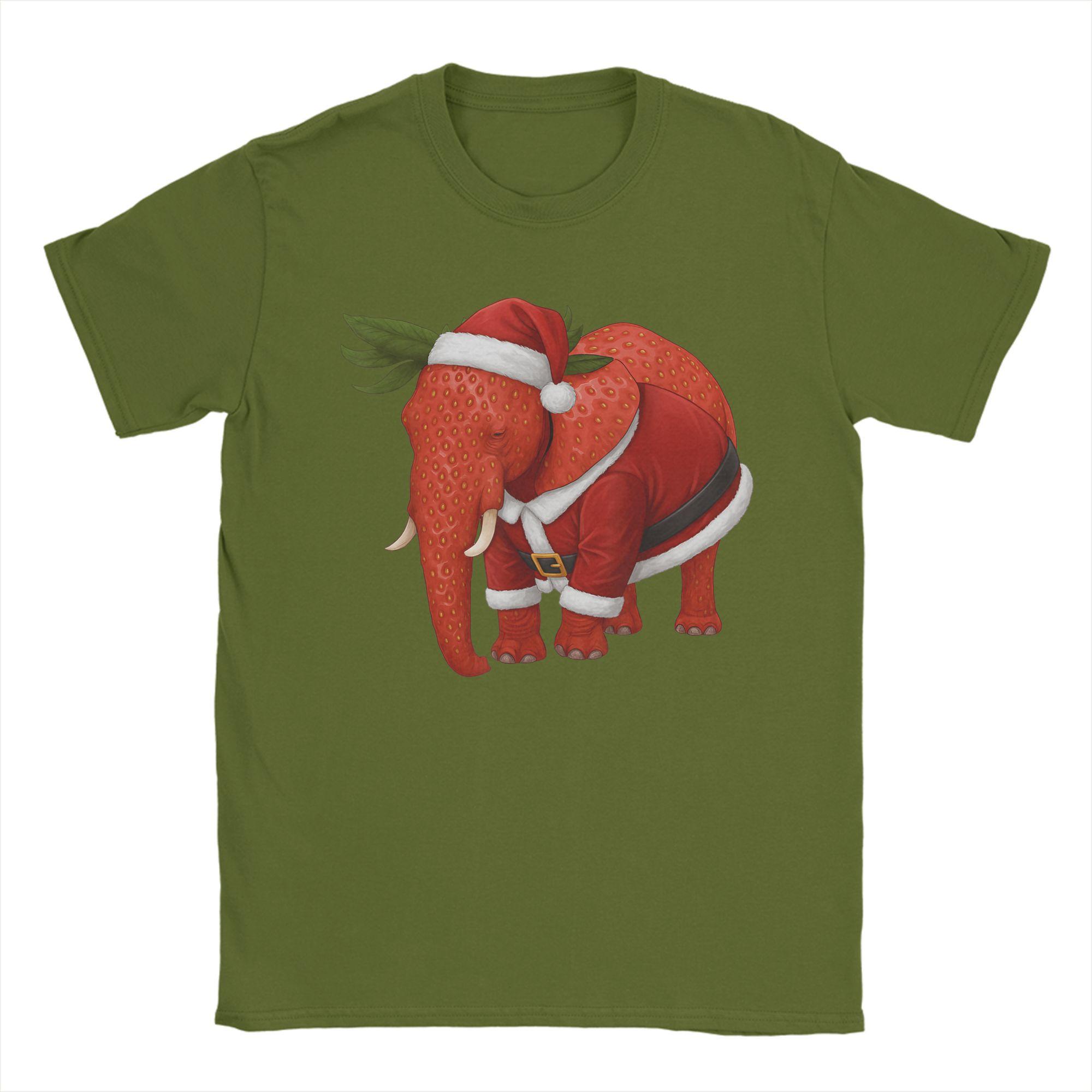 

Men Women s T Shirt Strawberry Elephant Italian Brainrot Xmas Santa Christmas T Shirts Trendy Cool Summer Tees Funny Tops Gift 4XL