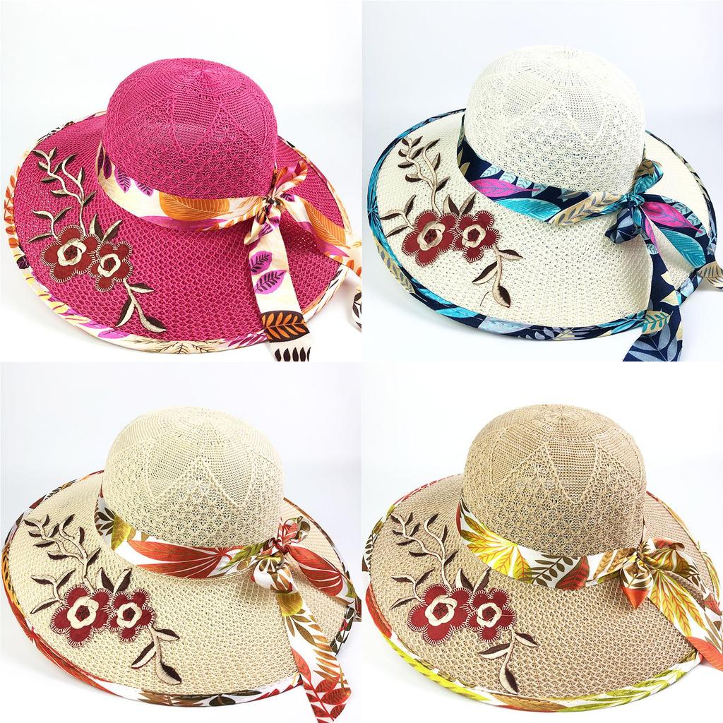 Summer Straw Sun Hat For Women With Wide Brim And Uv Protection For Beach And Outdoor Use