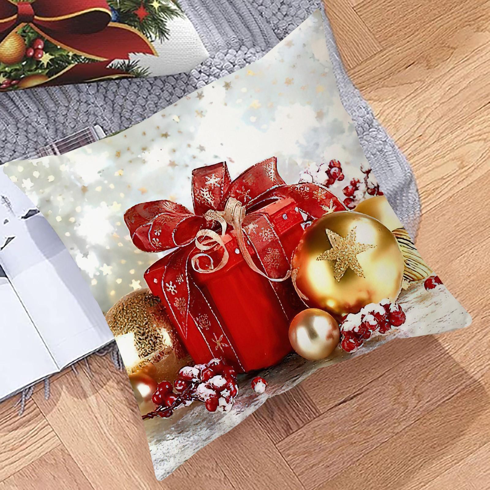 

Рождественские наволочки Рождественский декоративный набор для Рождества Декоративная наволочка Зимний праздничный чехол для подушки для домашнего декора One Size