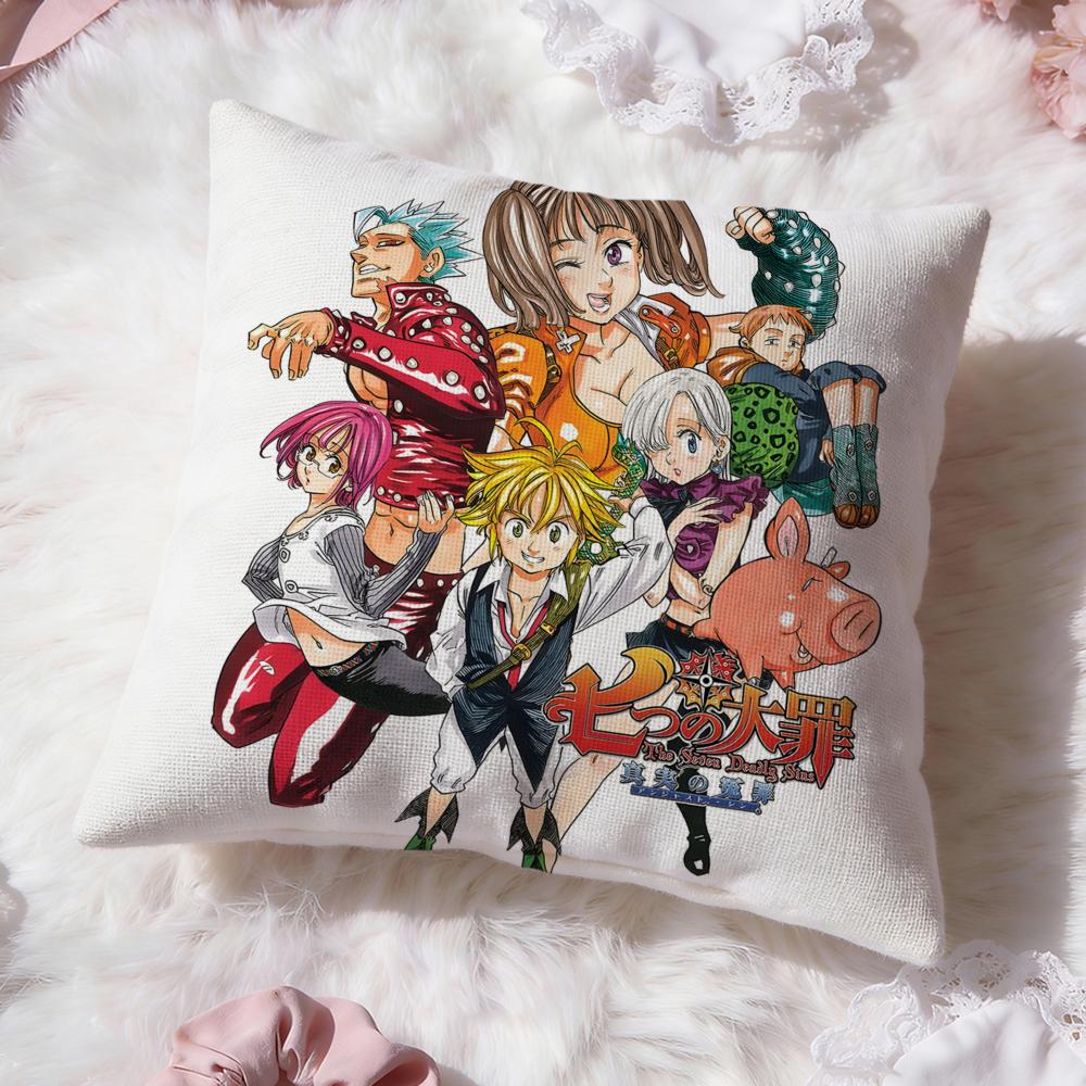 The Seven Deadly Sins Cushion Cover Premium Comfort Reversible Pillow Cove -Two in One Design for Any Room & Car Interior