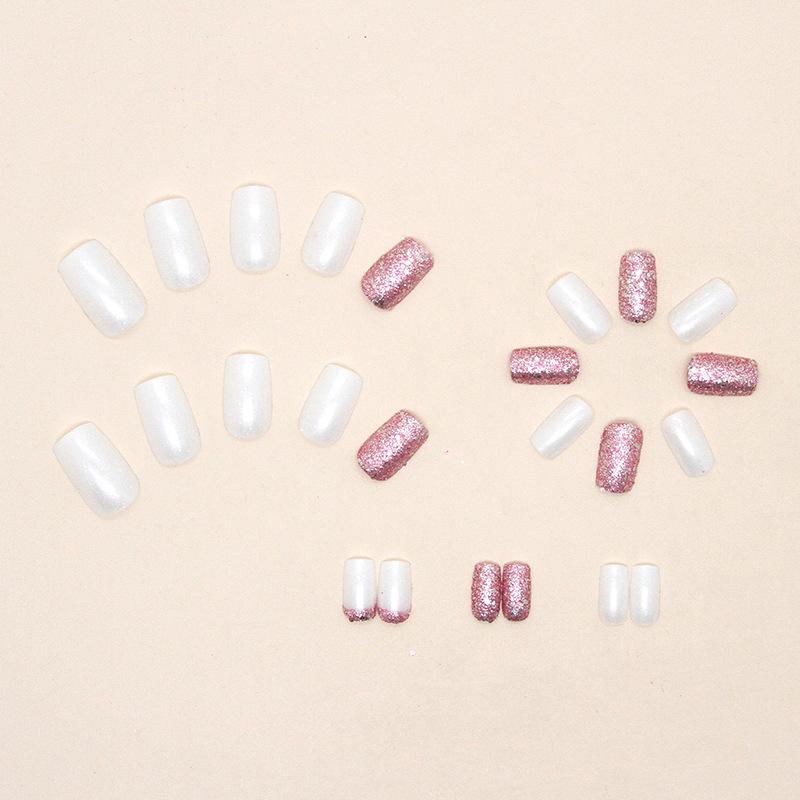 Medium and long European square flash aurora wearing armor ins Spice girls wind sweet fashion wearing nail wholesale