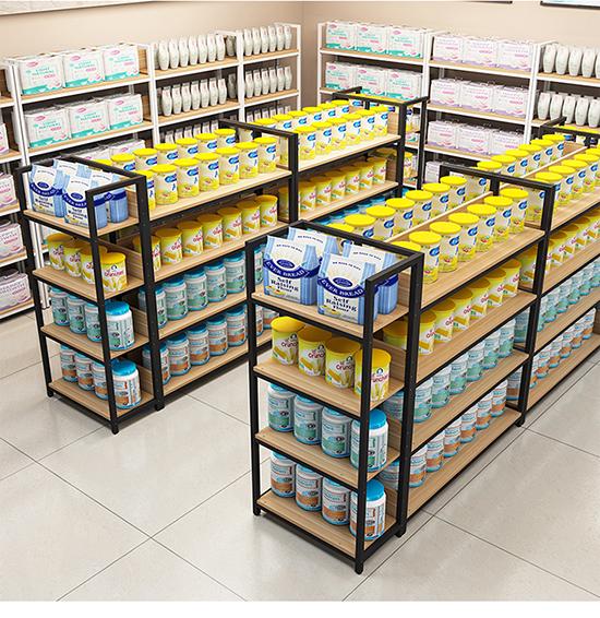 Multilayer Double-Sided Display Rack for Snacks, Drinks & Stationery