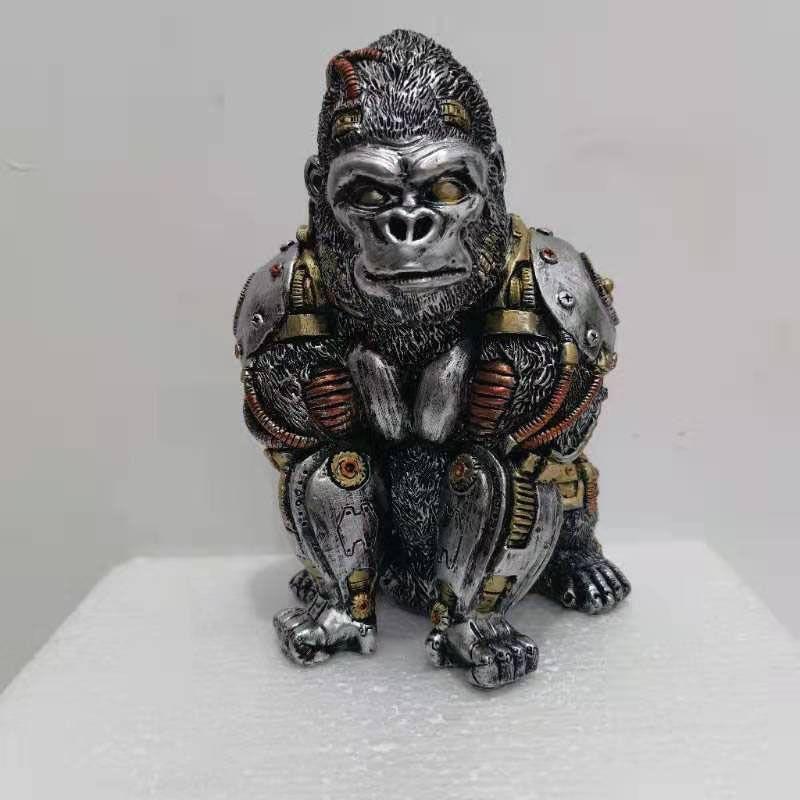 

Eye-catching Steampunk Gorilla And Flying Dragon Desktop Ornament King Kong