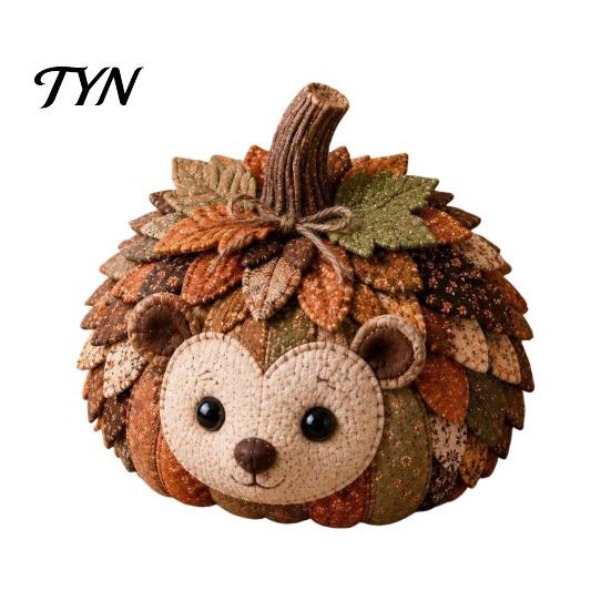 Cute Animal Decoration Crafts Pumpkin Patchwork Kit, DIY Fox Cat Owl Sewing Fabric Craft Projects Kit for Adults, Home Fall Easy Kids