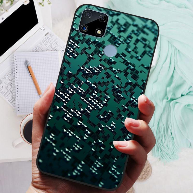 Pro Realme C25s pouzdro Soft TPU silikonový kryt na telefon pro OPPO Realme C25 pouzdro Bumper C25S RMX3195 C 25S nárazuvzdorný kryt Coque