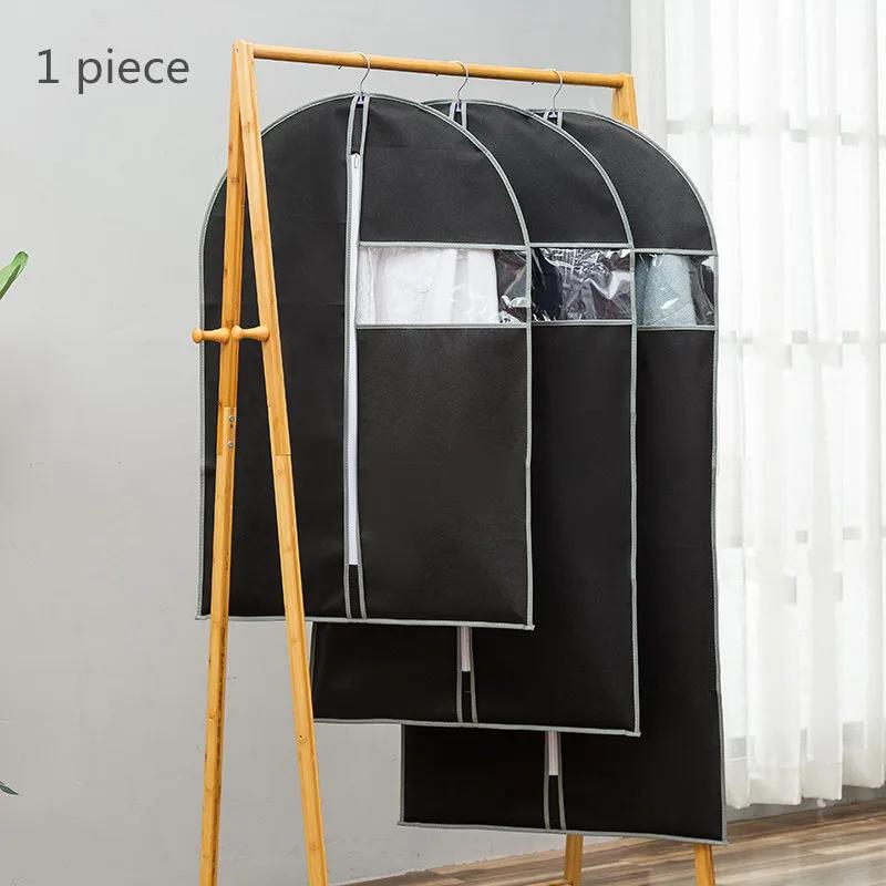 Dust-proof Cover for Suit Non-woven Cloth Visible Transparent Window Clothing Dust Proof Jacket Cover Clothes Bag Protection Bag