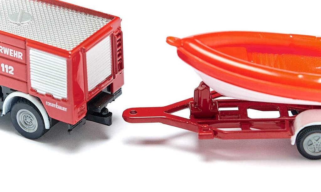 SIKU Unimog Fire Truck with Boat SK1636