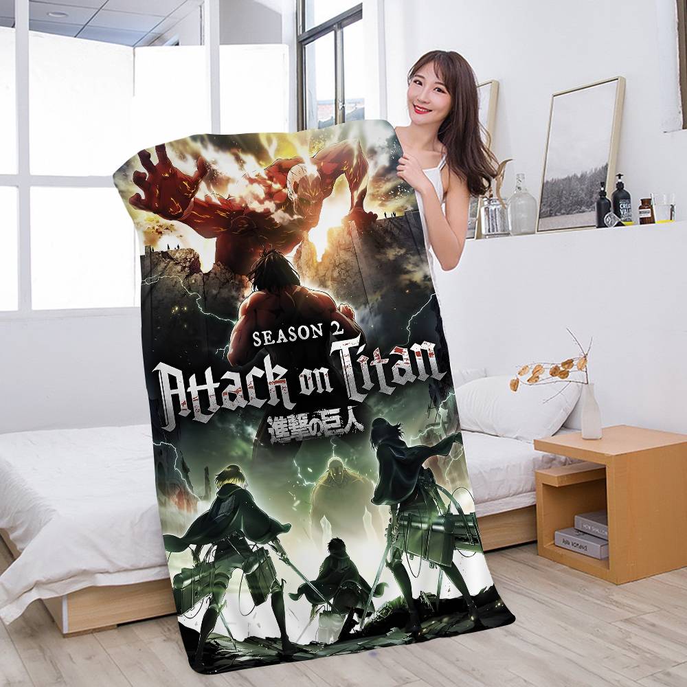 A-Attack On T-Titan Microfiber Printed Beach Towel Mountain Climbing Yoga Beach Swimming Running Absorbent Soft Towel