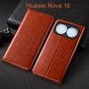Crazy Horse Genuine Leather Flip Case for Huawei Nova 16 Pro Ultra Phone Cover Card Cases Scratch Proof
