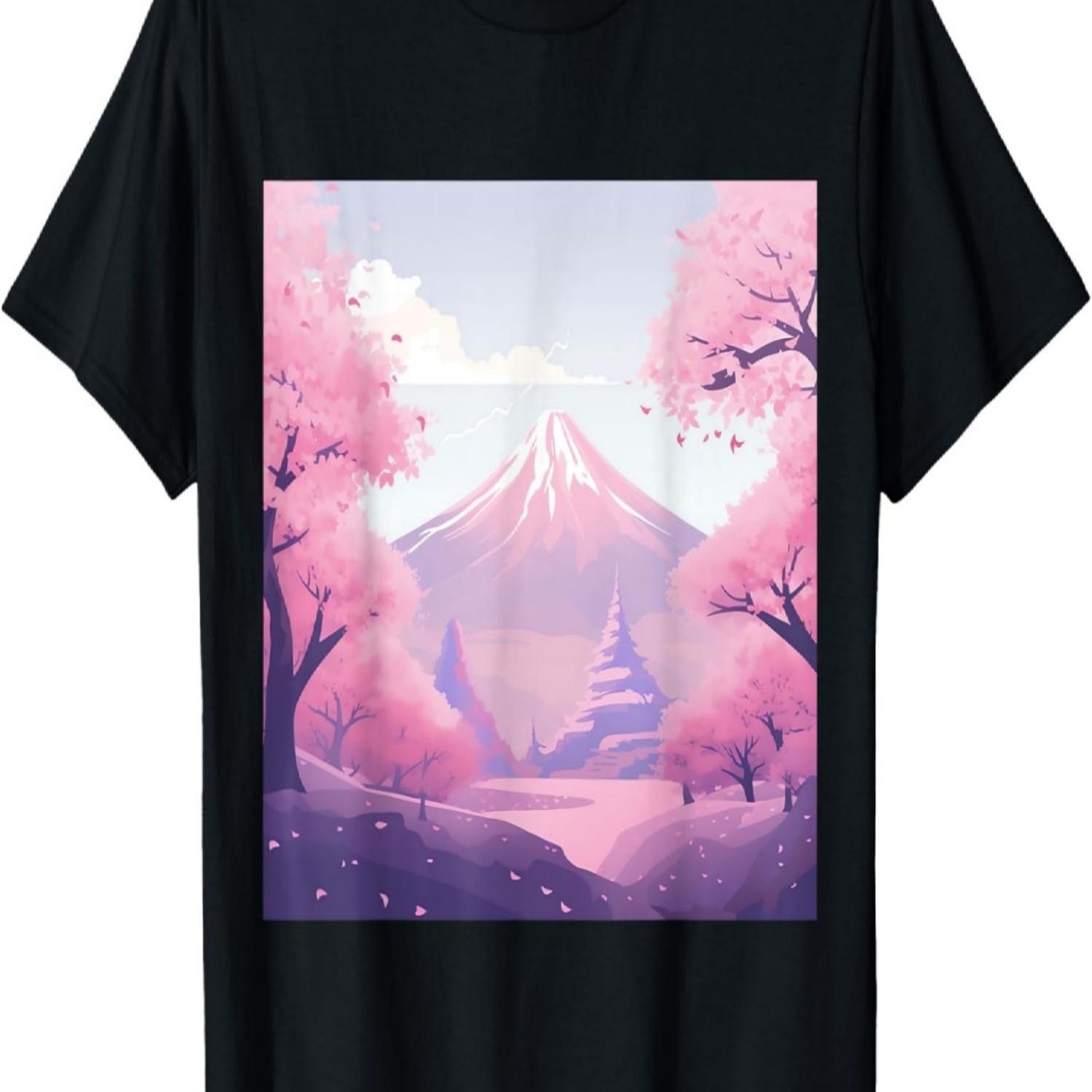 Soft Palette Peaks A Pastel Ballet with Cherry Blossoms T-Shirt(1) S