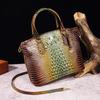 Portable Crossbody Retro Women's Bag Multicolor Crocodile Brahman