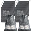 10PC Shoe Storage Bag, Dustproof and Insect Proof Non-woven Fabric Tightening Bag, Transparent Travel Shoe Storage Device