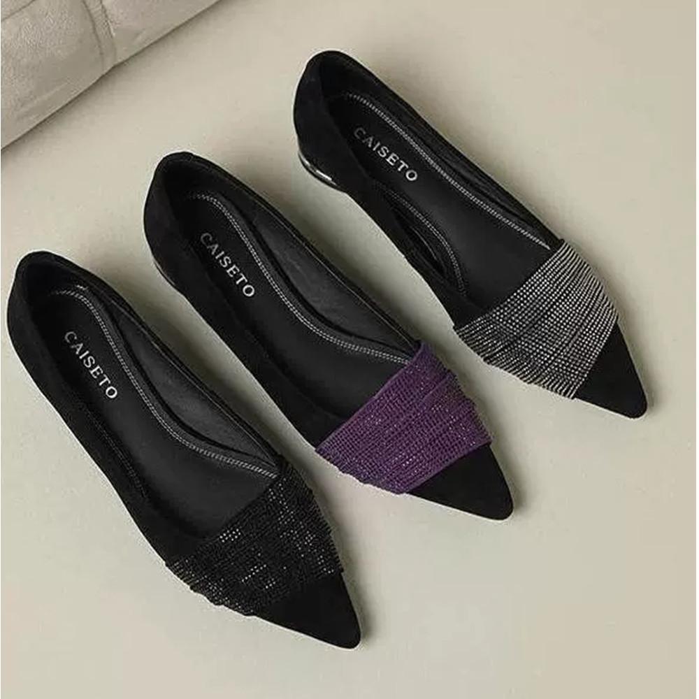 Fashion 2025 New Pointed Toe Shallow Mouth Square Heel Small Suede Shoes Women's Elegant Fashion High Heels Dress Shoes Zapatos Mujer
