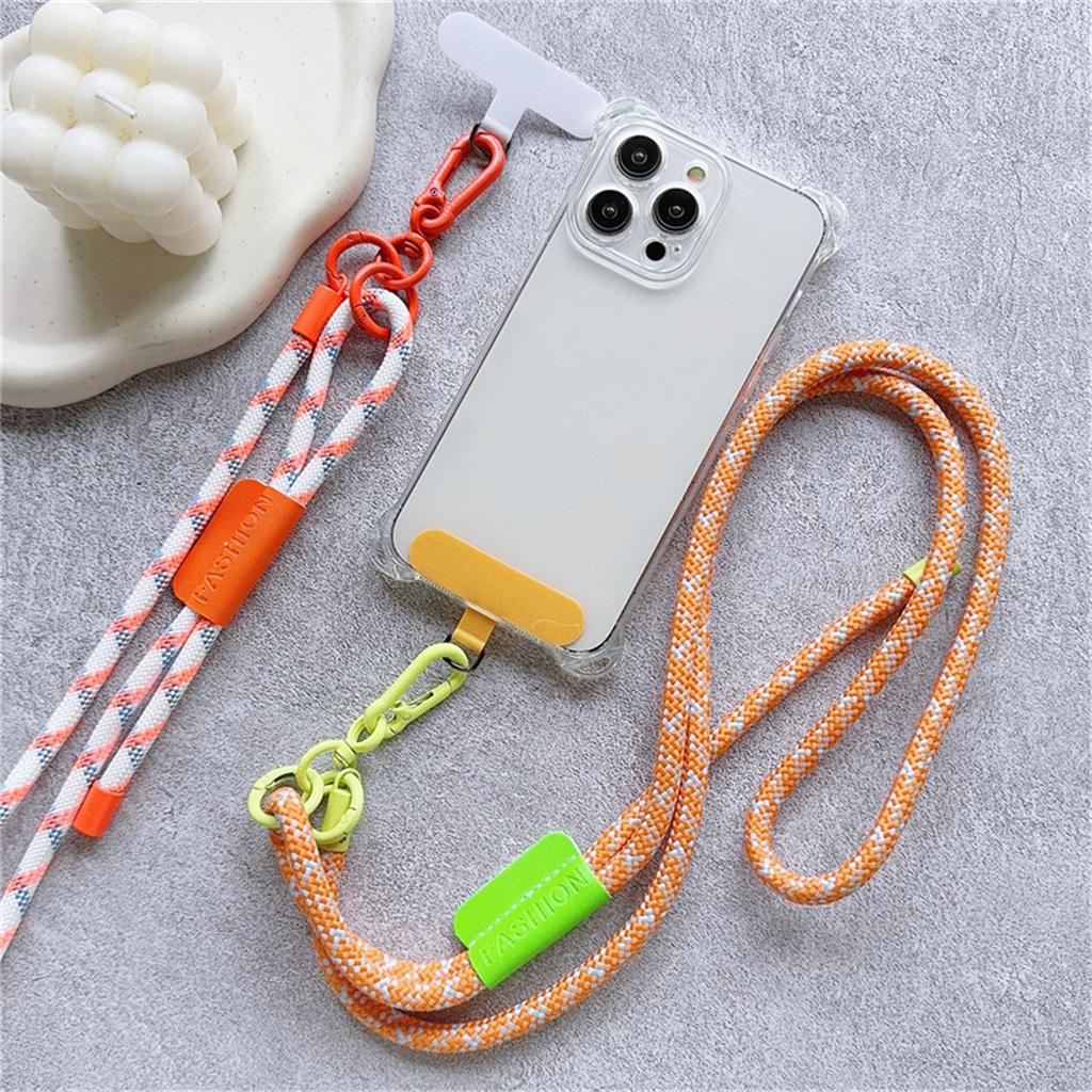 Süßes verstellbares Lanyard Crossbody Schultergurte Schlüsselanhänger Schlüsselring Geflochtenes Seil Mit Ersatz-Patch Zubehör
